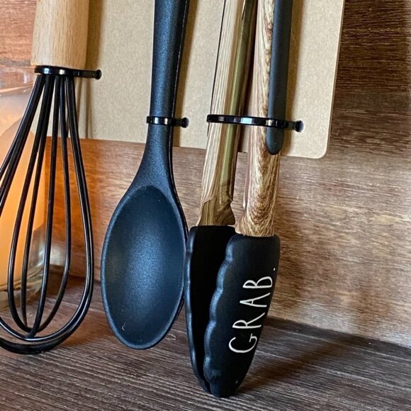 NEW - Rae Dunn - 3 piece SET - Mini Gadgets/Utensils SET - WHIP, STIR, GRAB - Picture 4 of 6